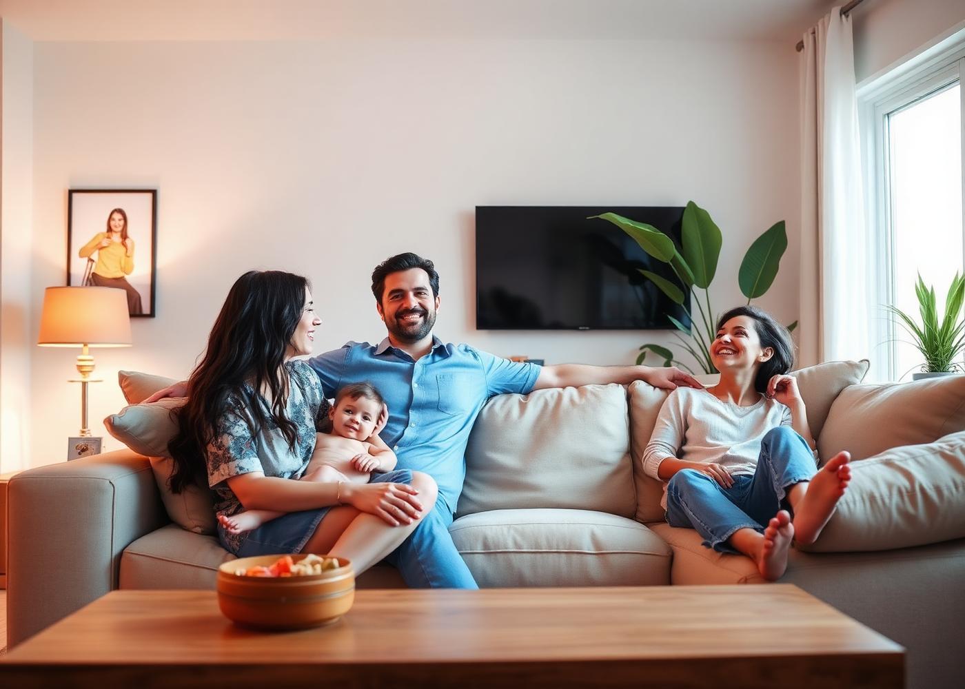 Comfortable family at home in Murrieta